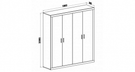 ARMARIO 4 PUERTAS LARA